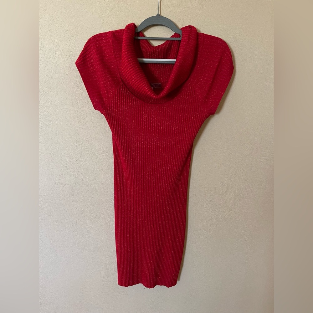 Gorgeous Sparkly Fitted Red Christmas Dress XL